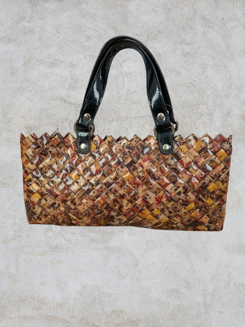 Woven Wrappers Doggies Slim Tote Bag